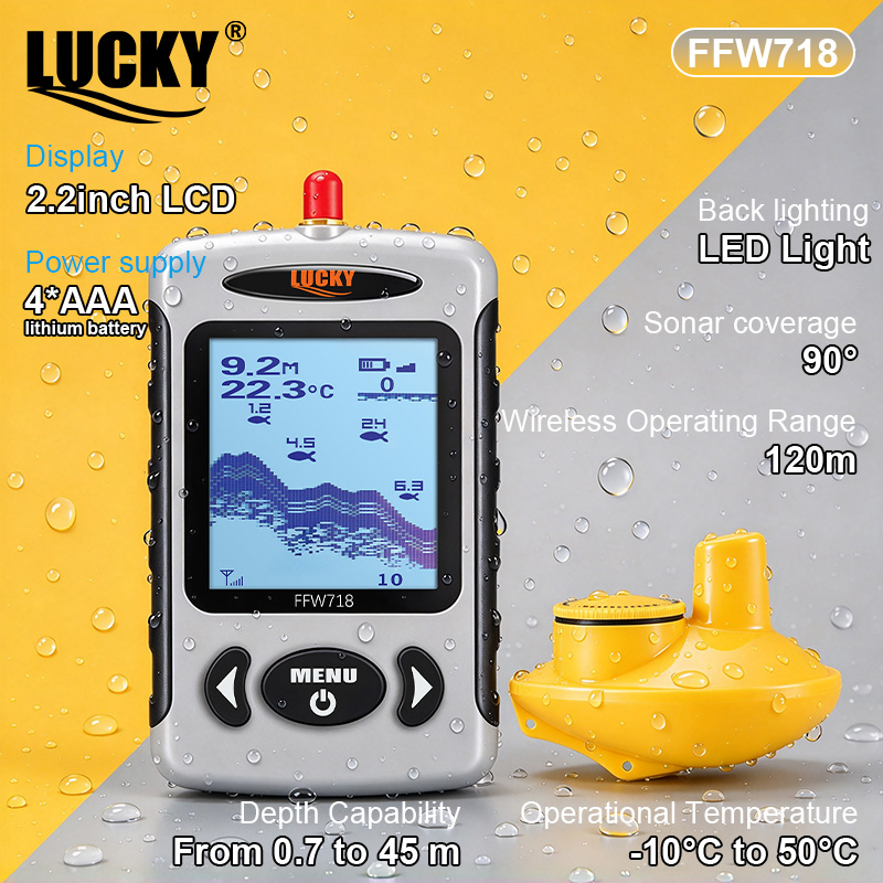 Fishing Depth Finder - 럭키 FFW718 무선 휴대용 어군 탐지기,